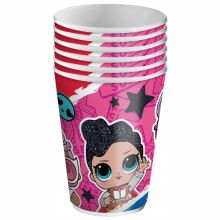 Набор стакан куклы ЛОЛ диско 250мл 6шт