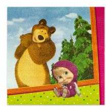 Салфетка Маша и Медведь 25см 12шт/G