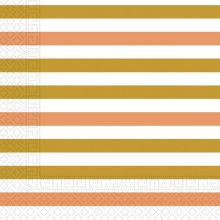 Салфетка Полосы Gold/Rose Gold 33см20штР