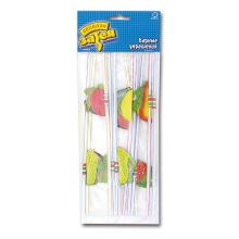 Трубочка д/коктейля Фрукты 12шт/G