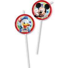 Трубочка д/кокт Микки игривый 24см 6шт/Р