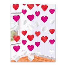 Гирлянда вертик Сердца разноцв 2,1м 6штA