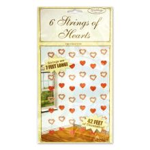 Гирлянда вертик Сердца Цветы 2,1м 6шт/А