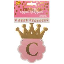 Гирлянда С ДР Корона золотая 210см/G