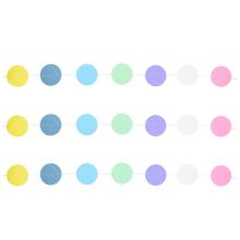 Гирлянда н/нитке Круги Macaron 2,2м