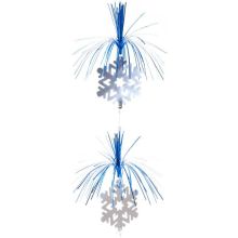 Каскад вертик Снежинка сереб/син 2,1м/G