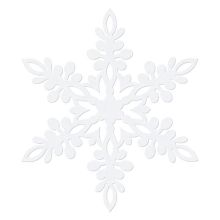 Фигура бум Снежинка белая 11см 10шт/PD