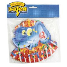 Колпак с фигуркой Животное 6шт/G