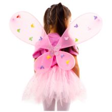 Костюм карнав дет LED Фея 2предм розов/G