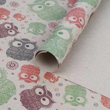 Бумага упак Крафт Совы ажурные 67х99см