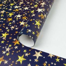 Бумага упак Звездопад золотой 67х99см