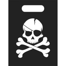 Пакет п/э Череп Пирата черный 6шт/P