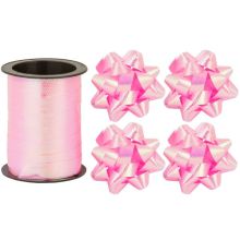 Бант 6см 4шт +Лента 10м фактурн розов/G