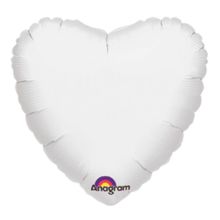 А Б/РИС СЕРДЦЕ 18" Пастель White