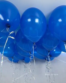 Синие воздушные шары с гелием