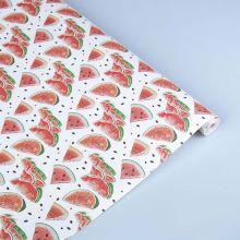Бумага Крафт белая Арбуз 0,5х10м
