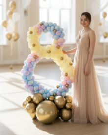 Цифра из шаров на 8 марта