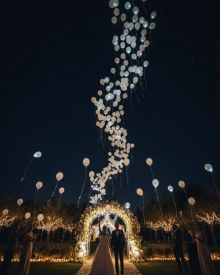 Запуск светящихся шаров