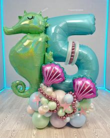 Морская цифра из шаров