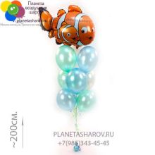 Фонтан из шаров с рыбкой