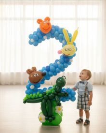 Цифра в стиле свинки для мальчика