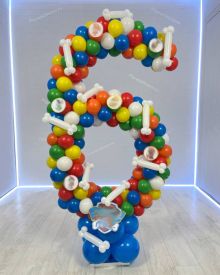 Цифра из шаров с косточками