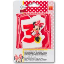 Свеча-цифра "3" Минни Маус 6см/Р