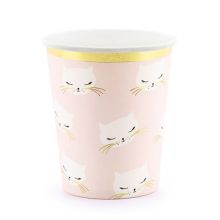 Стакан Кошка роз ф/принт 200мл 6шт/PD