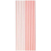 Трубочка д/кокт Пастель розовая 12шт/G