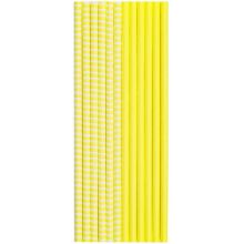 Трубочка д/кокт Пастель желтая 12шт/G