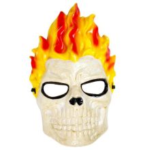 Маска Череп огненные волосы пластик/G