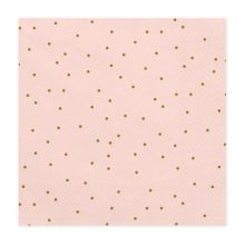 Салфетка Горошек Gold розовая 33см20штPD