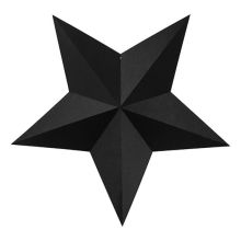 Звезда подвесная черная 37-12см 6шт/PD