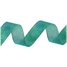 Лента с люрексом 25мм*22,85м зеленый