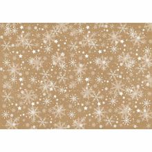 Бумага упак Снежинки на крафте 67х99см