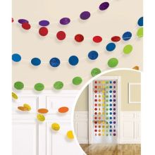 Гирлянда Круги радуга блеск 2,1м 6шт/A