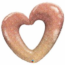  Сердце Вензель Омбре RoseGold