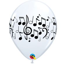 Шелк 11" Ноты Музыкальные White/Q