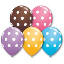 Шелк 11" Polka Dots ассорти яркое/Q