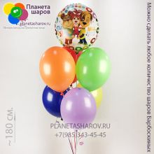 Фонтан из шаров с Барбоскинами