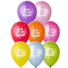 Шелк 12" мет/перл С ДР Торт Свечи/Э