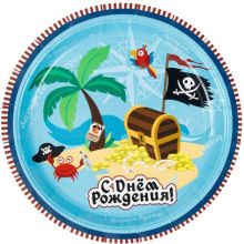 Тарелка С ДР Пиратский Остров 17см 6шт/G