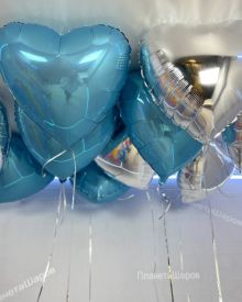 Красивое сочетание шаров голубое облако