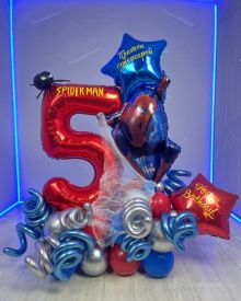 Композиция из шаров со спайдерменом