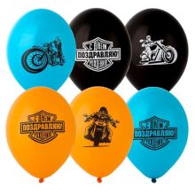 Шелкография пастель 14" С ДР Байкер