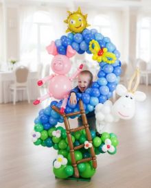 Цифра с козочкой и свинкой