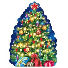 Плакат Елка с огоньками 60х44см