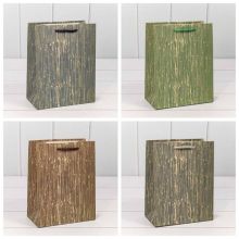 Пакет бум подар Полосы микс 18х23см