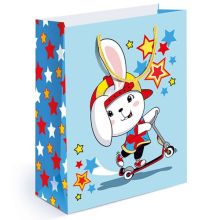 Пакет бум Зайчик на самокате 18х23см