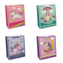 Пакет бум подар Единорог 3D микс 26х32см